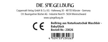 Die Spiegelburg - BabyGlück - Beißring aus Naturkautschuk Waschbär (4)
