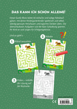 Coppenrath - Mein kleiner Kindergartenblock: Rätsel ohne Text - Wilde Tiere (5)