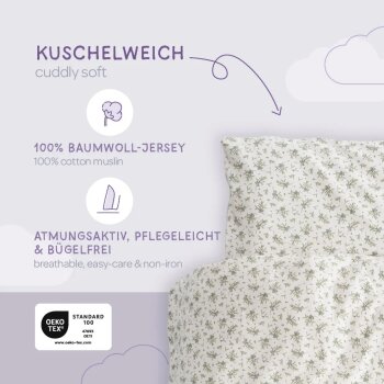 Träumeland - Bettwäsche 80 x 80 + 35 x 40 cm Olive