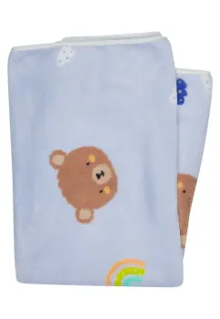 Sterntaler - Babydecke Familie Bär eisblau