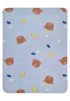 Sterntaler - Babydecke Familie Bär eisblau