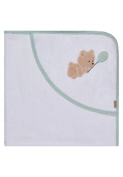 Sterntaler - Kapuzenbadetuch Bär Bo weiß (80 x...