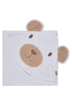 Sterntaler - Kapuzenbadetuch Bär Bo weiß (80 x...