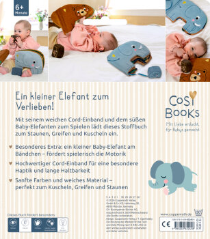 Coppenrath - CosyBooks: Babys Spielbuch Kleiner Elefant (inkl. Greiffigur)