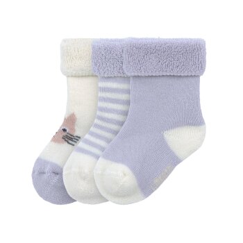 Lässig - Baby-Socken Frottee 3er-Set - Katze...