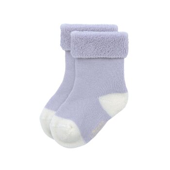 Lässig - Baby-Socken Frottee 3er-Set - Katze Lila/Weiß, Gr. 15/18