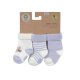 Lässig - Baby-Socken Frottee 3er-Set - Katze Lila/Weiß, Gr. 15/18