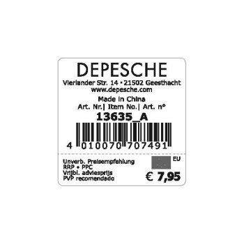 Depesche - Princess Mimi Plüsch - Anhänger Hase Nelly, sort.