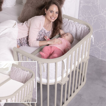 babybay - Beistellbett Maxi Comfort Plus BEIGE-LACKIERT