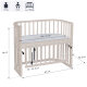 babybay - Beistellbett Maxi Comfort Plus BEIGE-LACKIERT