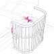 babybay - Beistellbett Maxi Comfort Plus BEIGE-LACKIERT