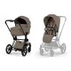 Cybex - Platinum PRIAM 5 Comfort 2 in 1 Kombikinderwagen Matt black Coconut brown