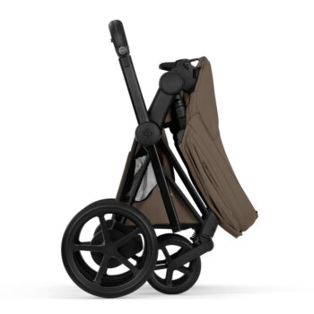 Cybex - Platinum e-PRIAM 5 Comfort 2 in 1 Kombikinderwagen Matt black Coconut brown