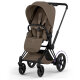 Cybex - Platinum e-PRIAM 5 Comfort 2 in 1 Kombikinderwagen Matt black Coconut brown