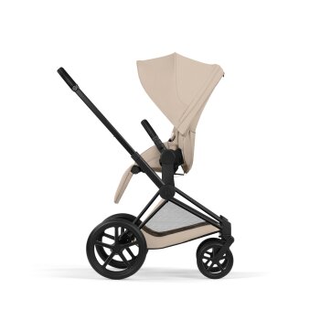 Cybex - Platinum PRIAM 5 Comfort Kinderwagen Set 4 in 1 inkl. Cybex Cloud T, Base T (Matt black Cozy beige)