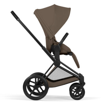 Cybex - Platinum PRIAM 5 Comfort Kinderwagen Set 4 in 1 inkl. Cybex Cloud T, Base T (Matt black Coconut brown)