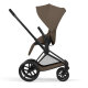 Cybex - Platinum PRIAM 5 Comfort Kinderwagen Set 4 in 1 inkl. Cybex Cloud T, Base T (Matt black Coconut brown)