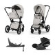 Cybex - Platinum PRIAM 5 Style Kinderwagen Set 4 in 1 inkl. Cybex Cloud T, Base T (City grey)
