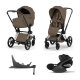 Cybex - Platinum PRIAM 5 Style Kinderwagen Set 4 in 1 inkl. Cybex Cloud T, Base T (Coconut brown)