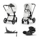Cybex - Platinum PRIAM 5 Style Kinderwagen Set 4 in 1 inkl. Cybex Cloud T, Base T (Off white)