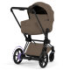 Cybex - Platinum e-PRIAM 5 Comfort Kinderwagen Set 4 in 1 inkl. Cybex Cloud T, Base T (Matt black Coconut brown)