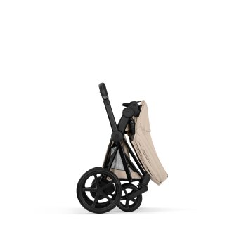 Cybex - Platinum e-PRIAM 5 Comfort Kinderwagen Set 4 in 1 inkl. Cybex Cloud T, Base T (Matt black Cozy beige)