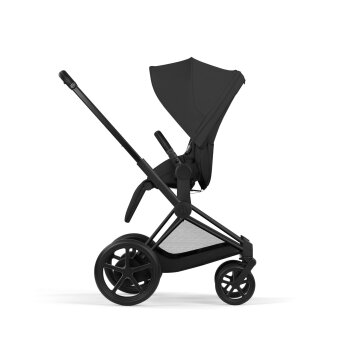 Cybex - Platinum e-PRIAM 5 Comfort Kinderwagen Set 4 in 1 inkl. Cybex Cloud T, Base T (Matt black Sepia black)