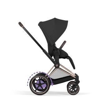 Cybex - Platinum e-PRIAM 5 Comfort Kinderwagen Set 4 in 1 inkl. Cybex Cloud T, Base T (Rosegold Sepia black)