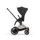 Cybex - Platinum e-PRIAM 5 Comfort Kinderwagen Set 4 in 1 inkl. Cybex Cloud T, Base T (Rosegold Sepia black)