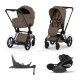 Cybex - Platinum e-PRIAM 5 Style Kinderwagen Set 4 in 1 inkl. Cybex Cloud T, Base T (Coconut brown)