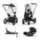 Cybex - Platinum e-PRIAM 5 Style Kinderwagen Set 4 in 1 inkl. Cybex Cloud T, Base T (Off white)