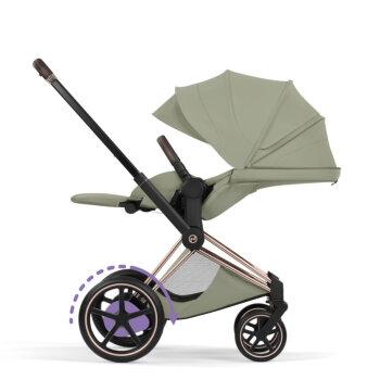 Cybex - Platinum PRIAM 5 Style Kinderwagen Set 3 in 1 inkl. Cybex Cloud T (Sage green)
