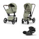 Cybex - Platinum PRIAM 5 Style Kinderwagen Set 3 in 1 inkl. Cybex Cloud T (Sage green)