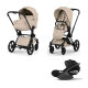 Cybex - Platinum PRIAM 5 Style Kinderwagen Set 3 in 1 inkl. Cybex Cloud T (Cozy beige)