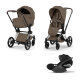 Cybex - Platinum PRIAM 5 Style Kinderwagen Set 3 in 1 inkl. Cybex Cloud T (Coconut brown)