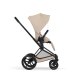 Cybex - Platinum PRIAM 5 Comfort Kinderwagen Set 3 in 1 inkl. Cybex Cloud T (Matt black Cozy beige)