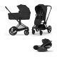 Cybex - Platinum PRIAM 5 Comfort Kinderwagen Set 3 in 1 inkl. Cybex Cloud T (Matt black Sepia black)