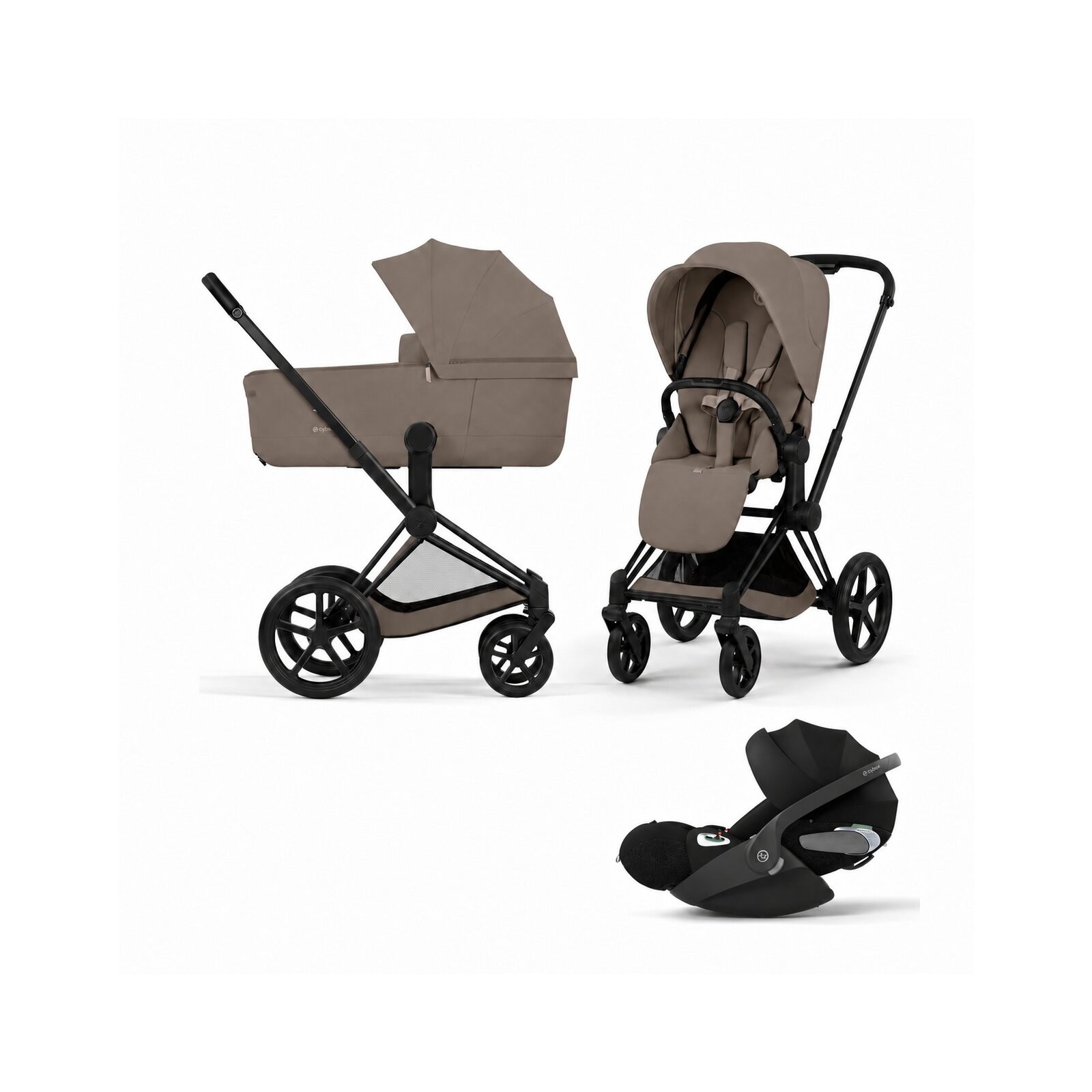 Cybex Platinum PRIAM 5 Comfort Kinderwagen Set 3 in 1 Coconut brown m