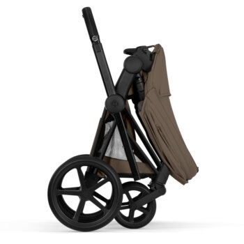 Cybex - Platinum PRIAM 5 Comfort Kinderwagen Set 3 in 1 inkl. Cybex Cloud T (Matt black Coconut brown)