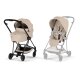 Cybex - Platinum MIOS 4 Comfort Kombikinderwagen 2 in 1 Mattblack Cozy beige