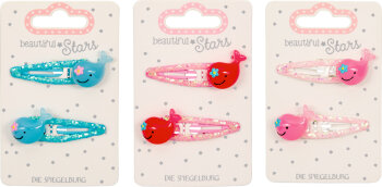 Die Spiegelburg - Beautiful Stars - Haarclips Wal, sort....