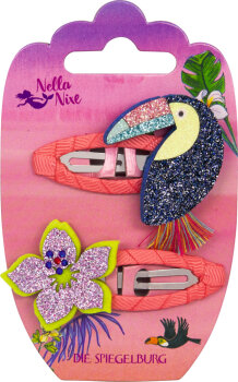 Die Spiegelburg - Nella Nixe - Haarclips Tukan und Blume...
