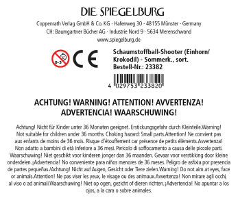 Die Spiegelburg - Sommerkinder - Schaumstoffball-Shooter Kroko/Einhorn, sort. (6)