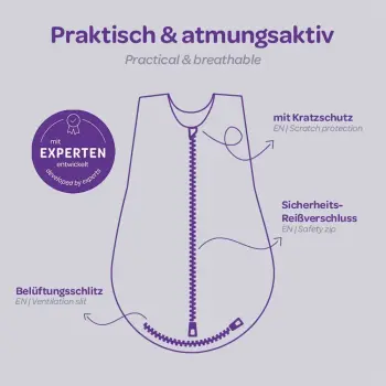 Träumeland - Sommer-Schlafsack (0,5 TOG) Taubenblau Gr. M