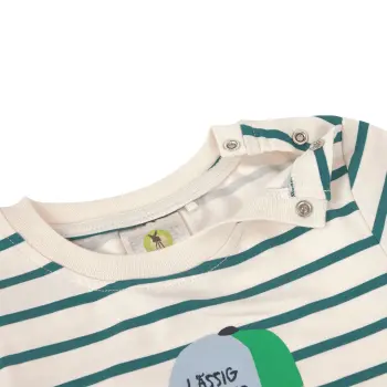 Lässig - Kinder T-Shirt Bio Baumwolle Hund gestreift Gr. 62/68 (3-6 Monate) (2)