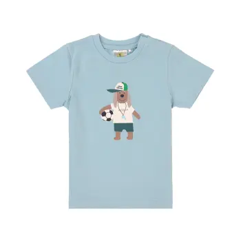Lässig - Kinder T-Shirt Bio Baumwolle Hund hellblau...
