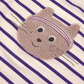 Lässig - Kinder T-Shirt Bio Baumwolle Katze gestreift Gr. 98/104 (2-4 Jahre) (2)