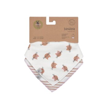 Lässig - Dreieckstuch Baby (2 Stk) - Bandana Tiny Team Katze (2)