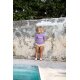 Lässig - Kurzarm UV-Badeshirt - Purple, Gr. 74/80, 07-12 Monate