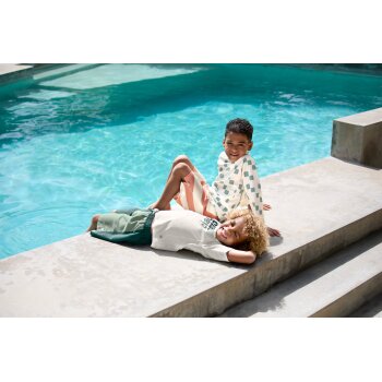 Lässig - Langarm UV-Badeshirt - Checkerboard Sea Salt/Green, Gr. 62/68, 03-06 Monate